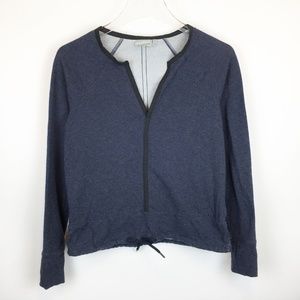 Athleta Split Neck Sentry Sweatshirt Navy XXS